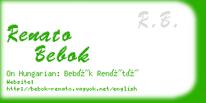 renato bebok business card